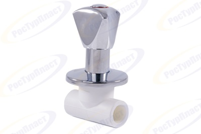 Вентиль PPR с хромированной ручкой, RTP (РосТурПласт) В Екатеринбурге