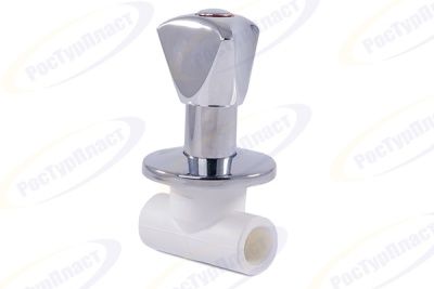 Вентиль PPR с хромированной удлиненной ручкой LUX, RTP (РосТурПласт) В Екатеринбурге